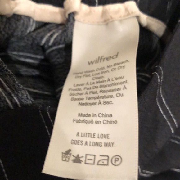 Wilfred Faun Striped Wide Leg Pant. Size XS - Picture 6 of 11